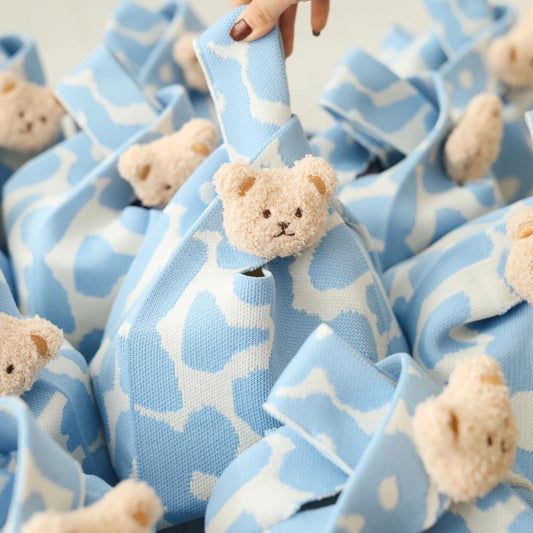 10 sacs cadeaux en tricot pour fêtes d'enfants