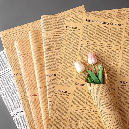 Vintage Newspaper Bouquet Paper Pack 40 (20" x 28")