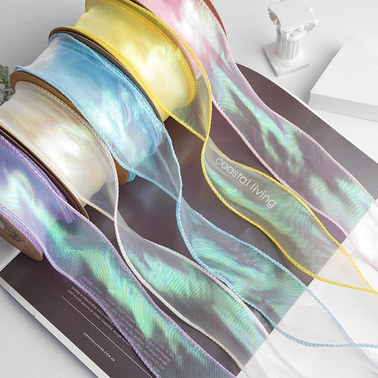 Iridescent Organza Sheer Ribbon (4cmx10Yd)