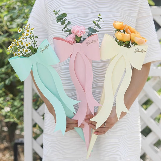 10pcs Bouquet Gift Boxes with Large Bow