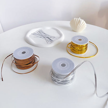 100 Yards Silver Gold Metallic Twist Ties