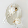 wrist corsage + boutonniere