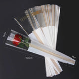 Load image into Gallery viewer, 100pcs Gold Stripes Single Flower Sleeves Bags