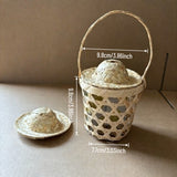 Load image into Gallery viewer, 10pcs Miniature Bamboo Lattice Party Favor Basket