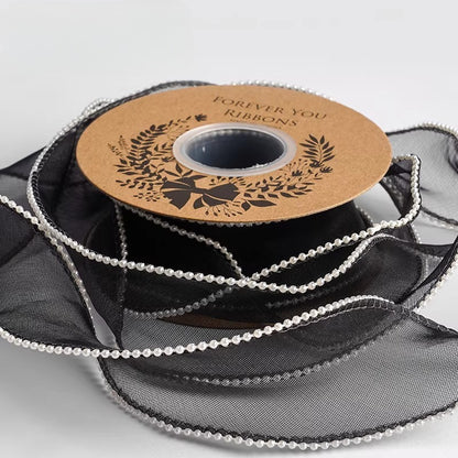 Pearl-edged Ruffled Wave Ribbon (4cmx5Yd)