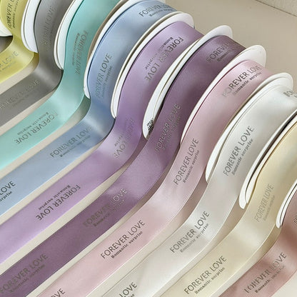 "Forever Love" Printed Satin Ribbon (25mm x 20Yd)