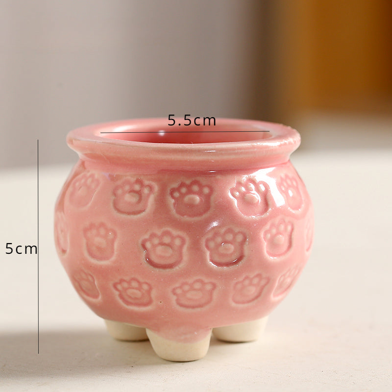 5cm plant pots Set of 6 Mini Ceramic Pots with Drainage – Floral Supplies Store