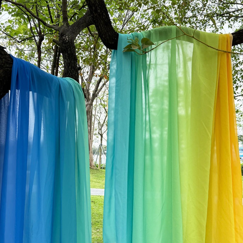 Gradient Chiffon Backdrop Fabric Draping Cloth