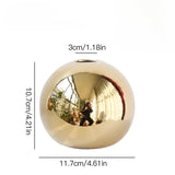 Load image into Gallery viewer, Golden Spherical Ceramic Flower Vase