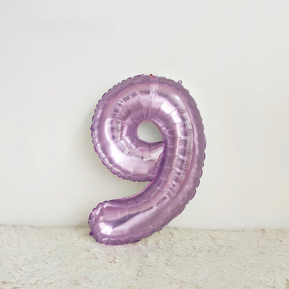 32 Inch Light Purple Crystal Number Balloon