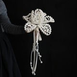 Load image into Gallery viewer, Handcrafted Pearl Flower Bridal Bouquet