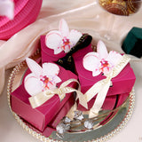 Load image into Gallery viewer, Orchid Favor Box with Ribbon Set of 20