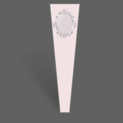 Emballages pour rose unique avec fenêtre miroir argentée, lot de 100