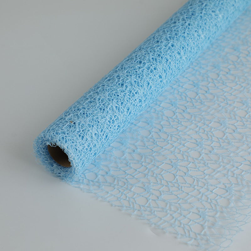 Polyester Net Tulle Fabric Roll for Flower Packaging (50cmx5Yd)