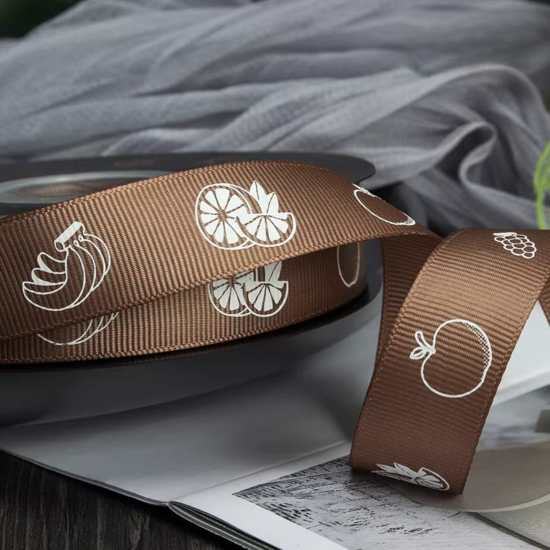 Fruit Printed Grosgrain Ribbon (2.5cmx49Yd)