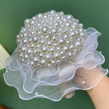 Handmade Pearl Rhinstone Bride Bouquet