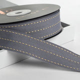 Load image into Gallery viewer, Stripe Saddle Stitch Grosgrain Ribbon (25mmx20Yd)