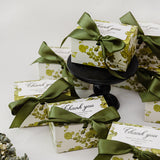 Load image into Gallery viewer, Green Floral Thank You Gift Box with Ribbon Pack 20