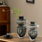 Load image into Gallery viewer, Modern Sculptural Twisted Glass Vase