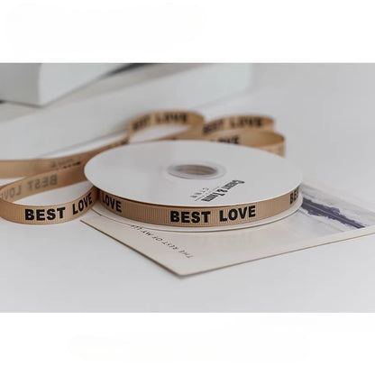 Ruban gros-grain BEST LOVE (1 cm x 22 m)