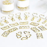 Load image into Gallery viewer, Heart Small Gold Paper Clips Pack 50