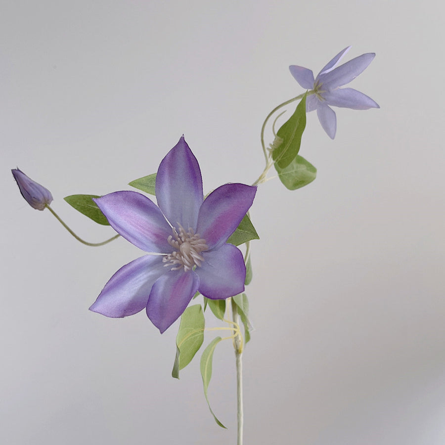 28" Artificial Purple Clematis Flower Spray