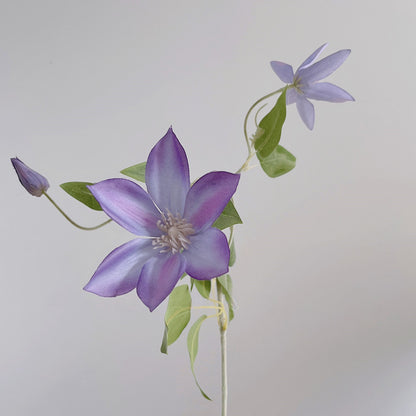 28" Artificial Purple Clematis Flower Spray