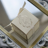 Load image into Gallery viewer, Gold Embossed Square Favor Box Set of 10