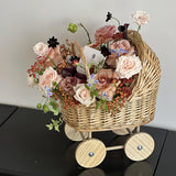 Load image into Gallery viewer, Rattan Baby Stroller Flower Basket