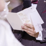 Load image into Gallery viewer, Wedding Vow Cards with Pearl Shell Accents (Set of 2)