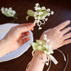 wrist corsage + boutonniere