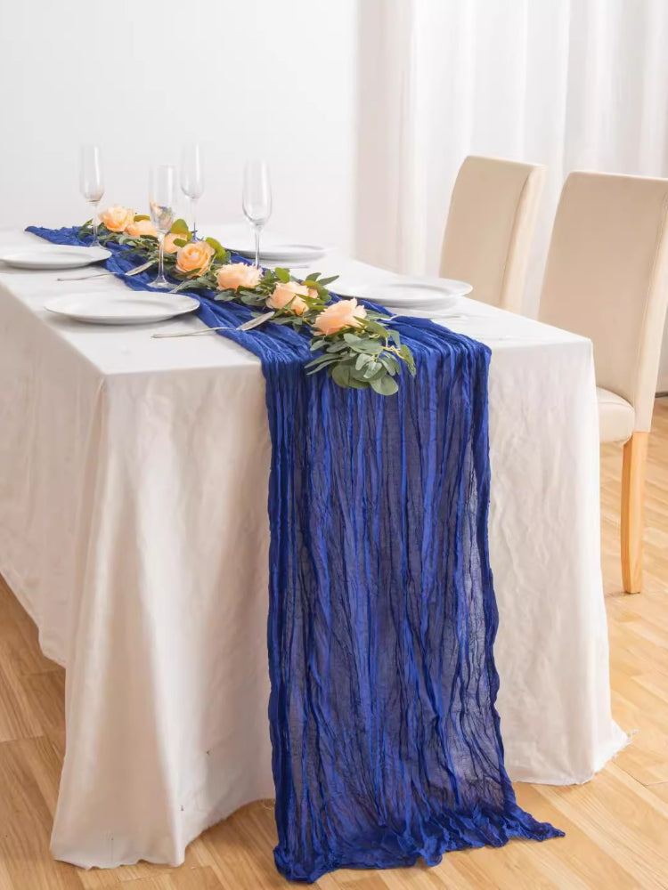 Pleated Table Runner Cloth for Weddings