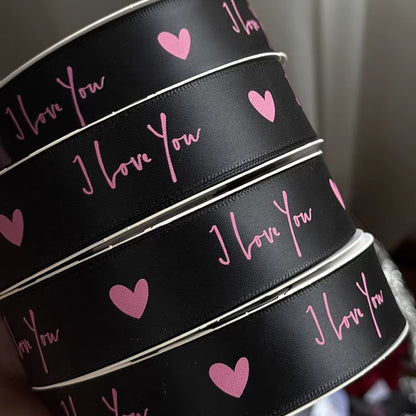 I LOVE YOU Valentine's Day Ribbon (2.5cmx20Yd)