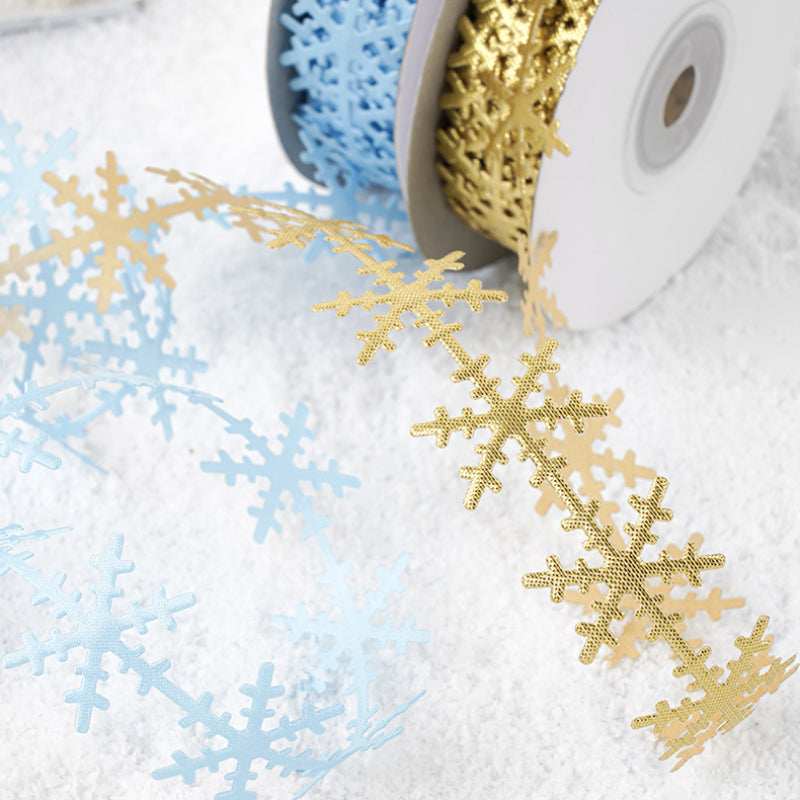 Christmas Snow Flake Trim Ribbon (25mmx10Yd)
