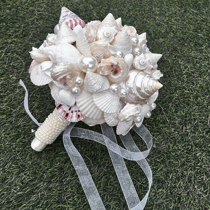 Luxury Handcrafted Seashell Bridal Bouquet