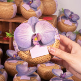 Load image into Gallery viewer, Bamboo Woven Gift Box with Orchid Flower Pack 10