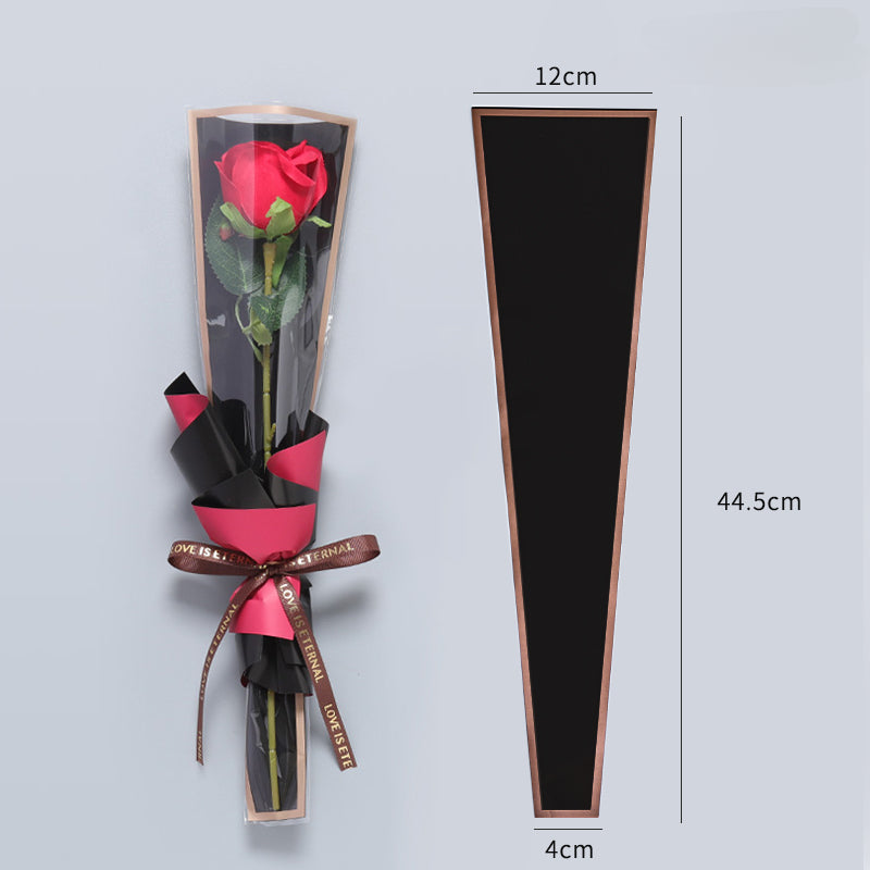 Gold-Framed Single Stem Flower Sleeves Pack 100