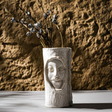 Load image into Gallery viewer, Modern Artistic White Ceramic Face Vase