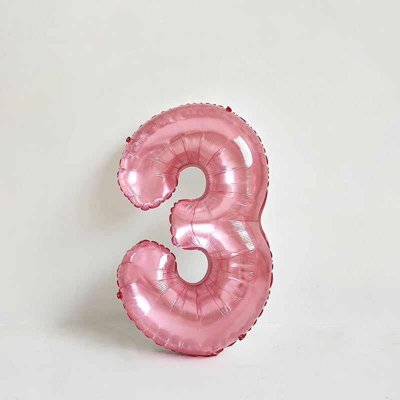 Ballon en aluminium chiffre en cristal rose de 32 pouces