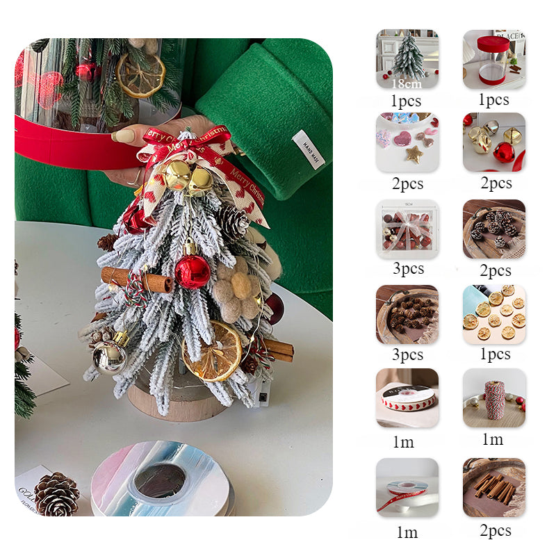 Kit de mini sapin de Noël à faire soi-même avec décorations