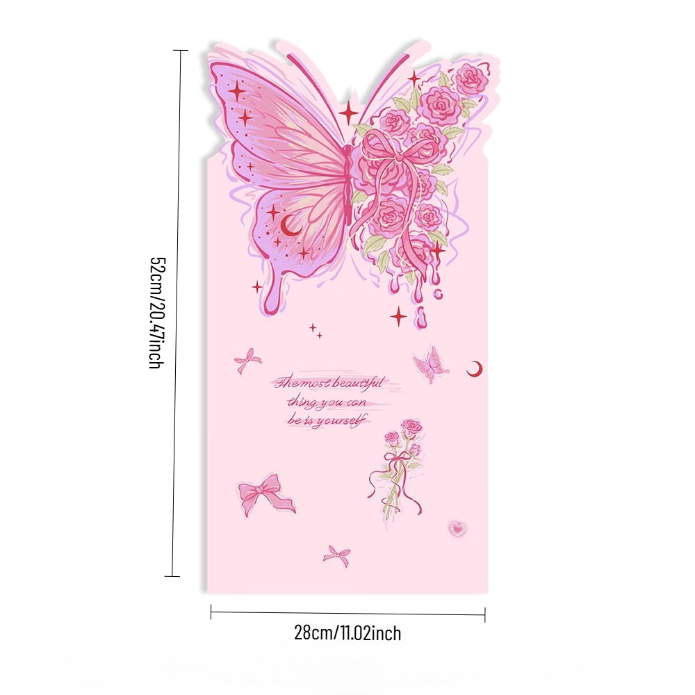 10pcs Butterfly Whisper Floral Wrapper (28x52cm)