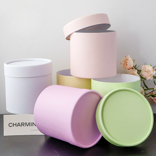 Small Round Bouquet Boxes with Lid Pack 4