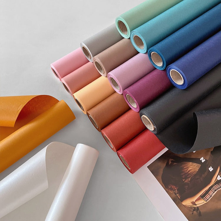 LWFyyds Korean Two-Color Matte Flower Bouquet Wrapping Paper