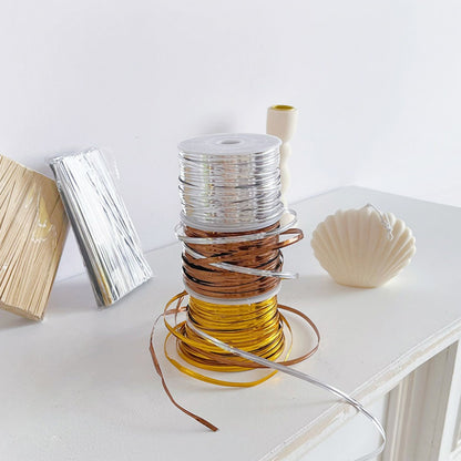 100 Yards Silver Gold Metallic Twist Ties