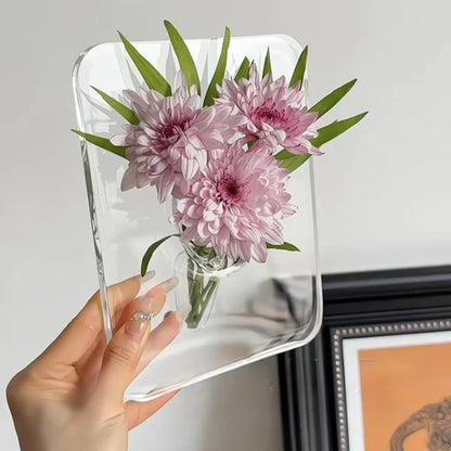 Vase cadre en acrylique transparent moderne