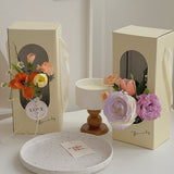 Load image into Gallery viewer, 5pcs Oval-window Floral Gift Box with Handle