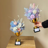 Load image into Gallery viewer, Golden Trophy Flower Arrangement Container