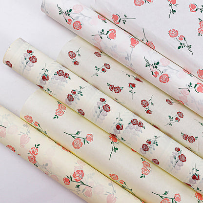 20pcs Rose Pattern Bouquet Wrap Paper (50x70cm)
