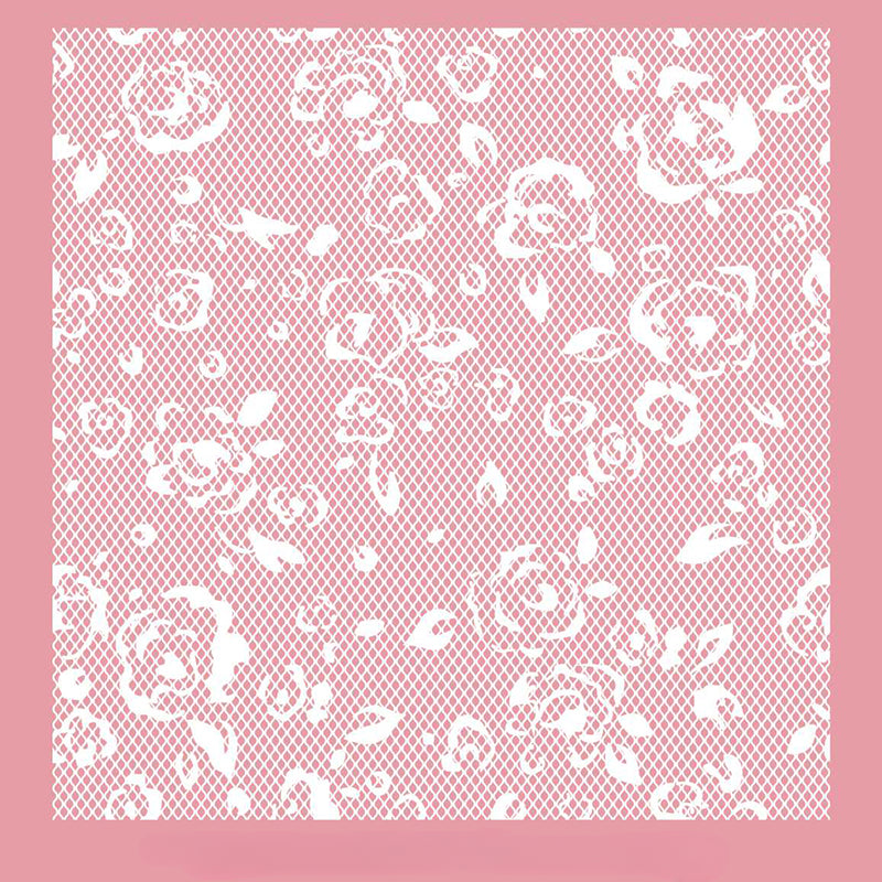 White Lace Print Cello Wrap Paper Pack 20 (58x58cm)