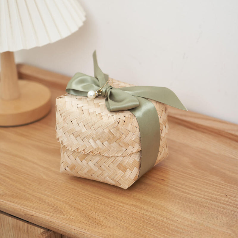 lucky bamboo wedding favors 6Pcs Handmade Bamboo Favor Box with Ribbon – Floral Supplies Store